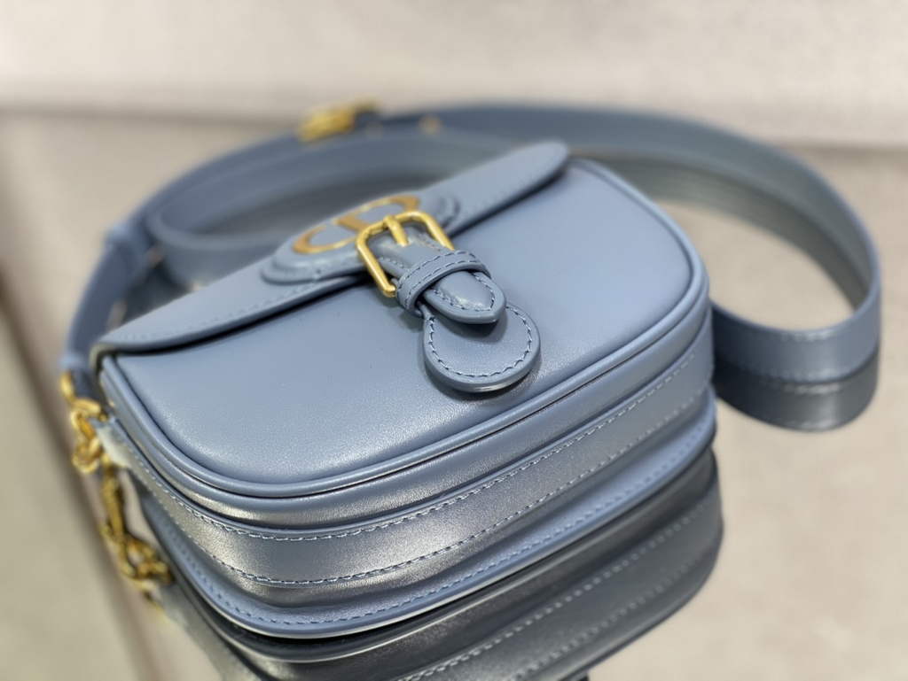 Dior Small Bobby Bag M9317 Blue Box Calfskin - Default Title - View 5