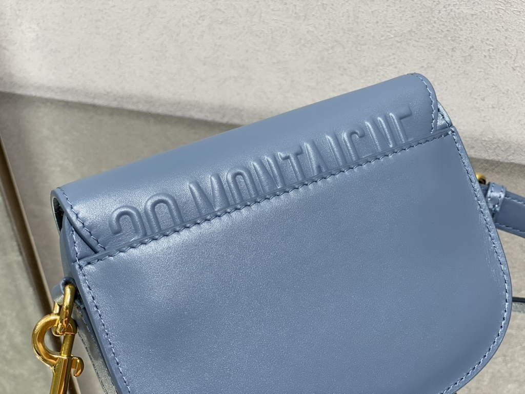 Dior Small Bobby Bag M9317 Blue Box Calfskin