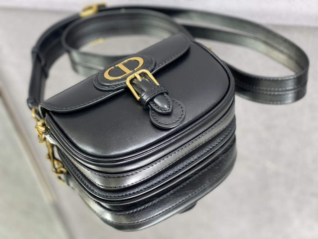Dior Small Bobby Bag M9317 Black Box Calfskin - Default Title - View 5