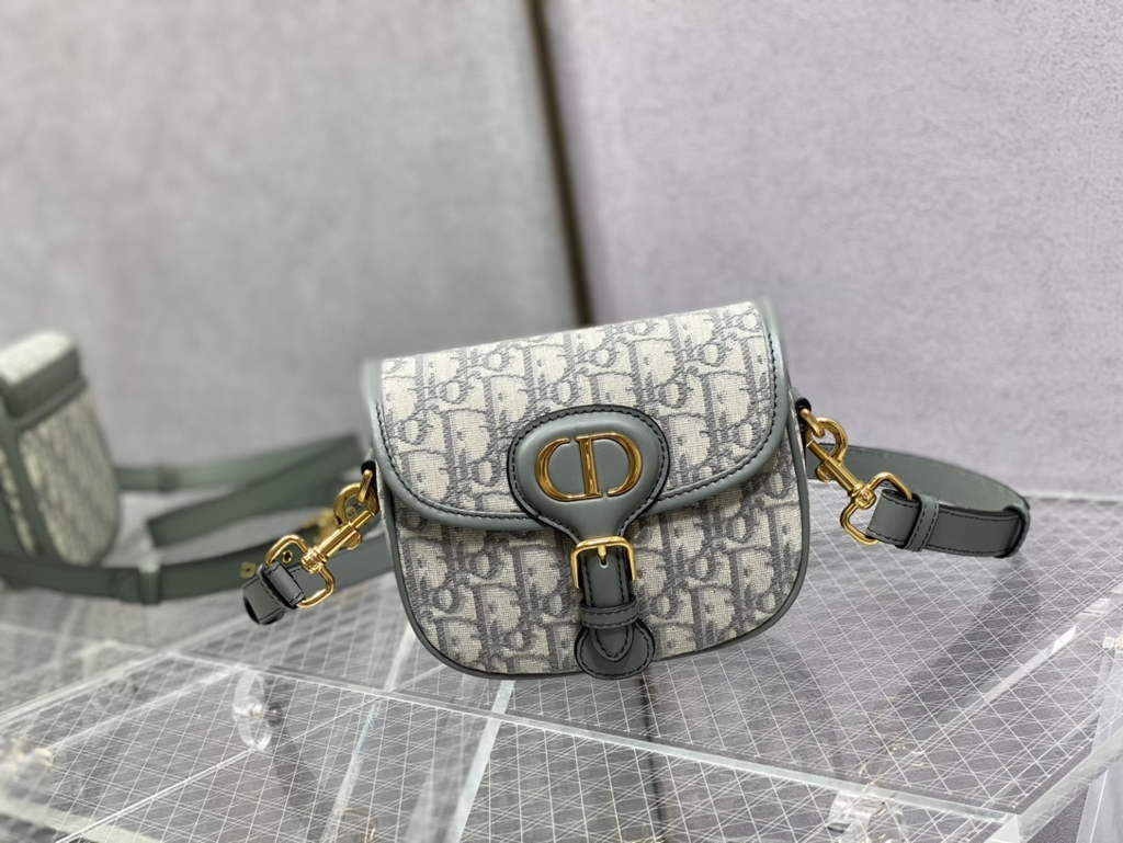 Dior Small Bobby Bag M9317 Gray Oblique Jacquard