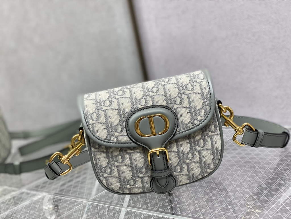 Dior Small Bobby Bag M9317 Gray Oblique Jacquard