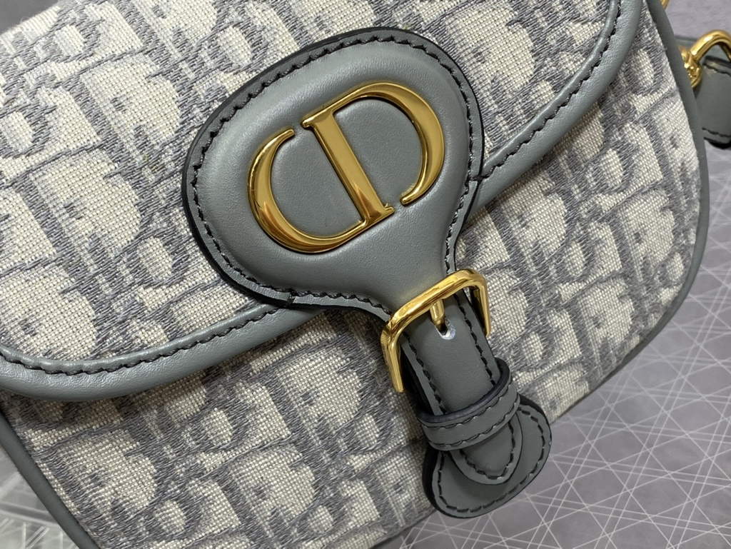 Dior Small Bobby Bag M9317 Gray Oblique Jacquard - Default Title - View 3