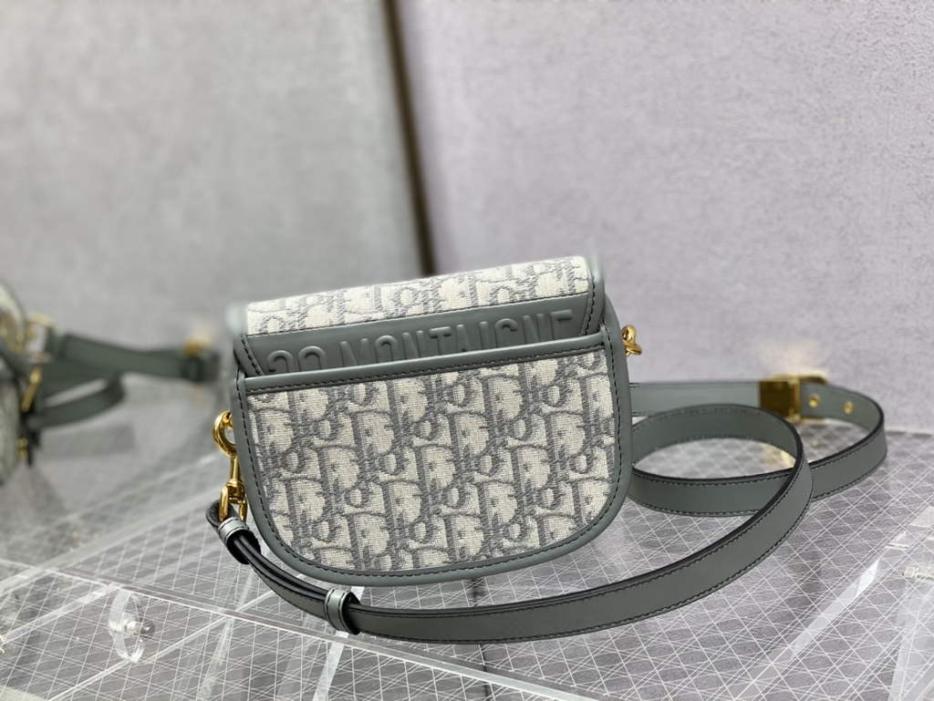 Dior Small Bobby Bag M9317 Gray Oblique Jacquard - Default Title - View 4