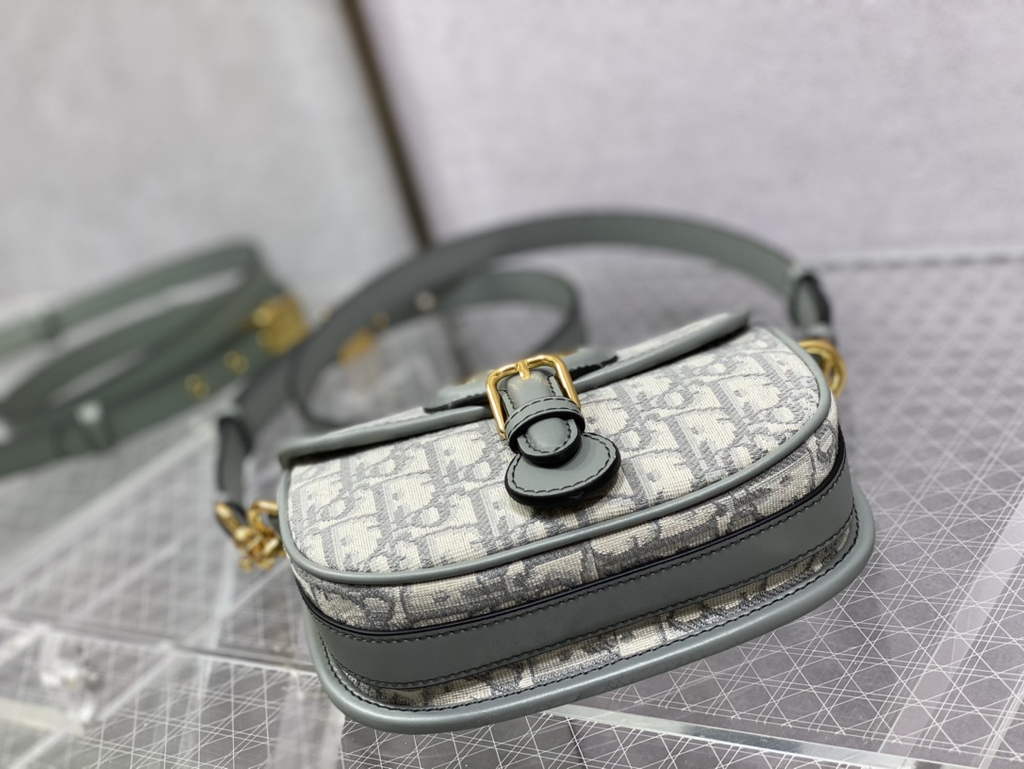 Dior Small Bobby Bag M9317 Gray Oblique Jacquard - Default Title - View 7