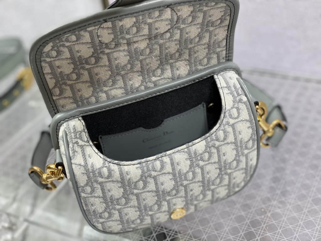 Dior Small Bobby Bag M9317 Gray Oblique Jacquard