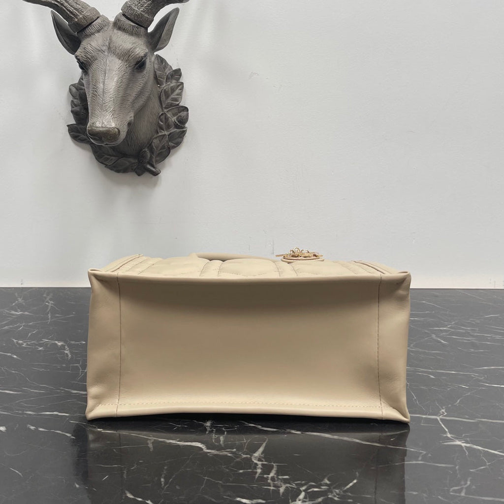 Dior Small Book Tote M1325 Beige Macrocannage Calfskin - Default Title - View 4