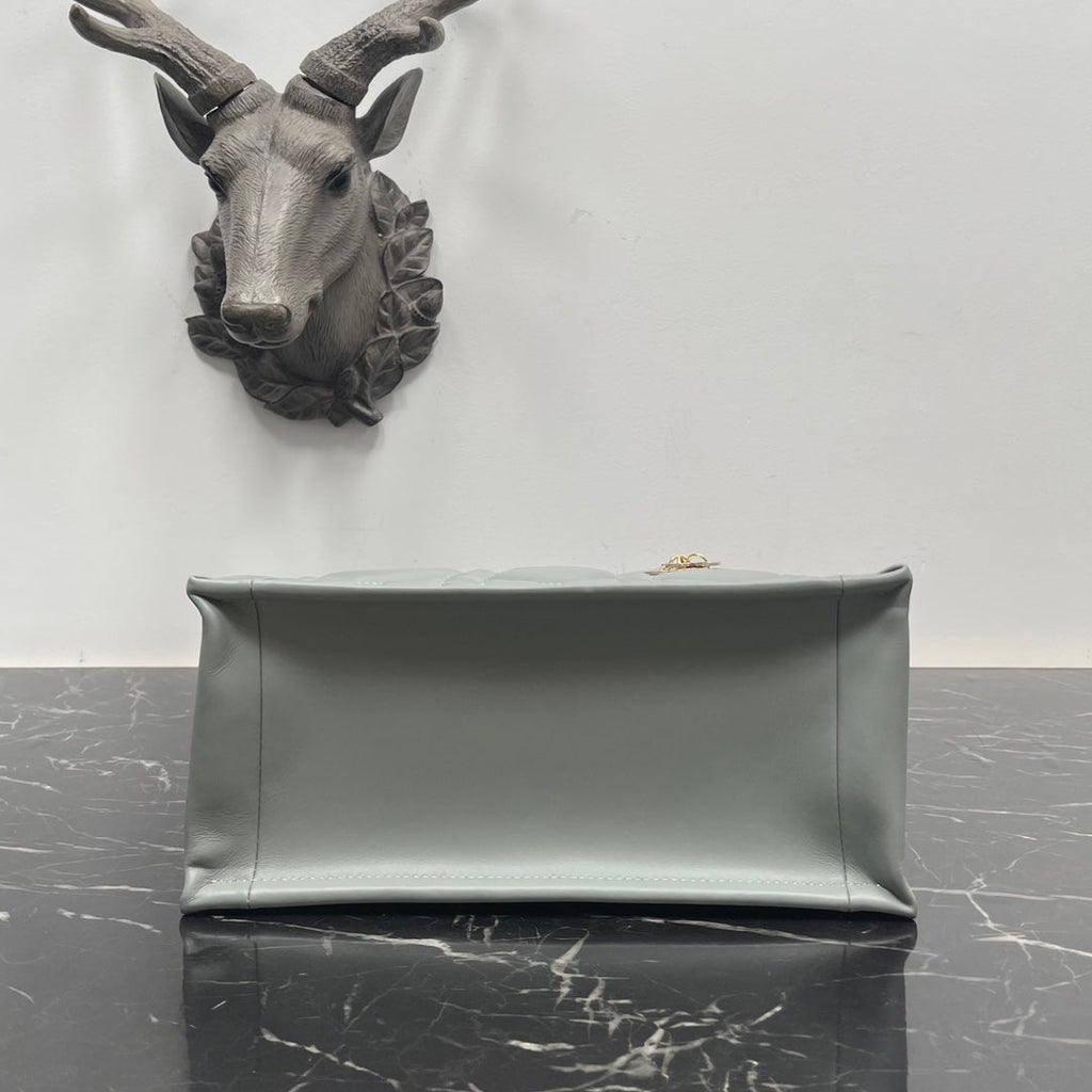Dior Small Book Tote M1325 Gray Macrocannage Calfskin