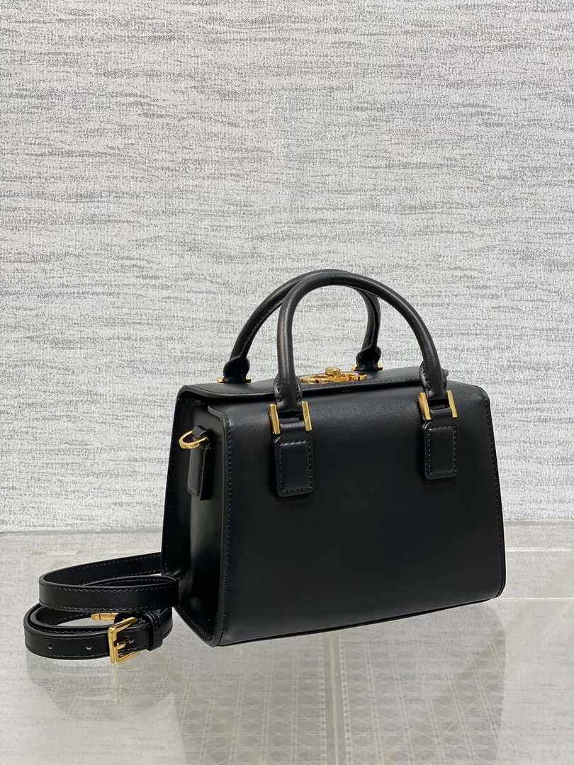 Dior Small Boston Bag M9567 Black Smooth Calfskin - Default Title - View 3