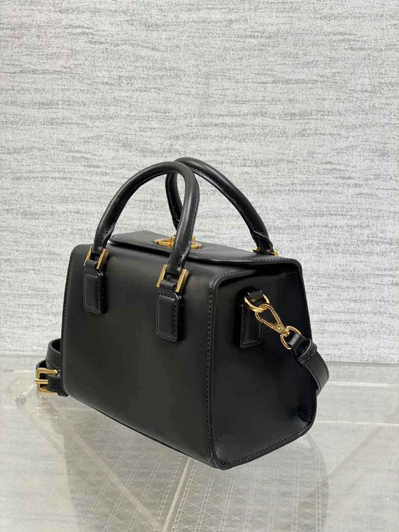 Dior Small Boston Bag M9567 Black Smooth Calfskin - Default Title - View 4