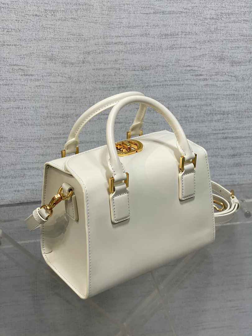 Dior Small Boston Bag M9567 White Smooth Calfskin - Default Title - View 2