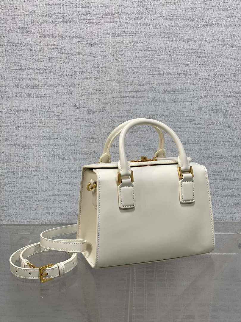 Dior Small Boston Bag M9567 White Smooth Calfskin - Default Title - View 3