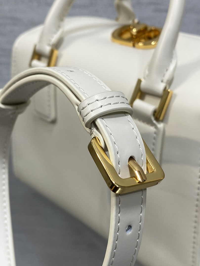 Dior Small Boston Bag M9567 White Smooth Calfskin - Default Title - View 9