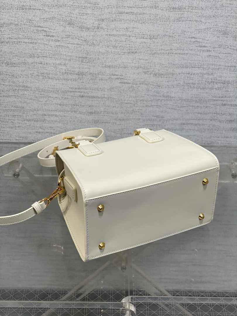 Dior Small Boston Bag M9567 White Smooth Calfskin - Default Title - View 5