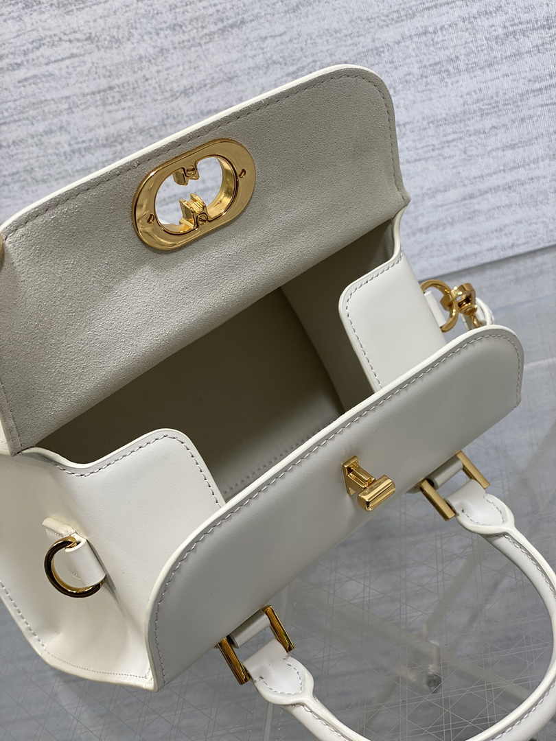 Dior Small Boston Bag M9567 White Smooth Calfskin - Default Title - View 6