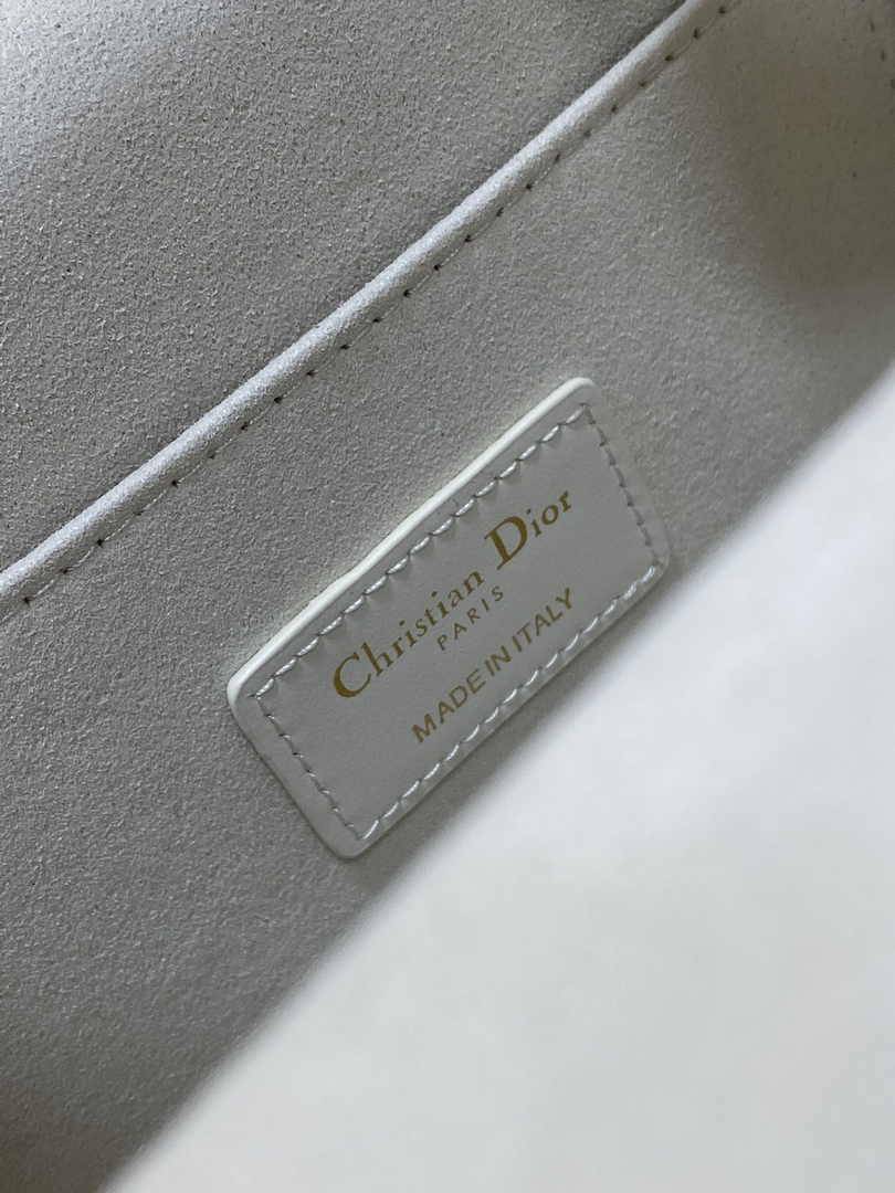 Dior Small Boston Bag M9567 White Smooth Calfskin - Default Title - View 7