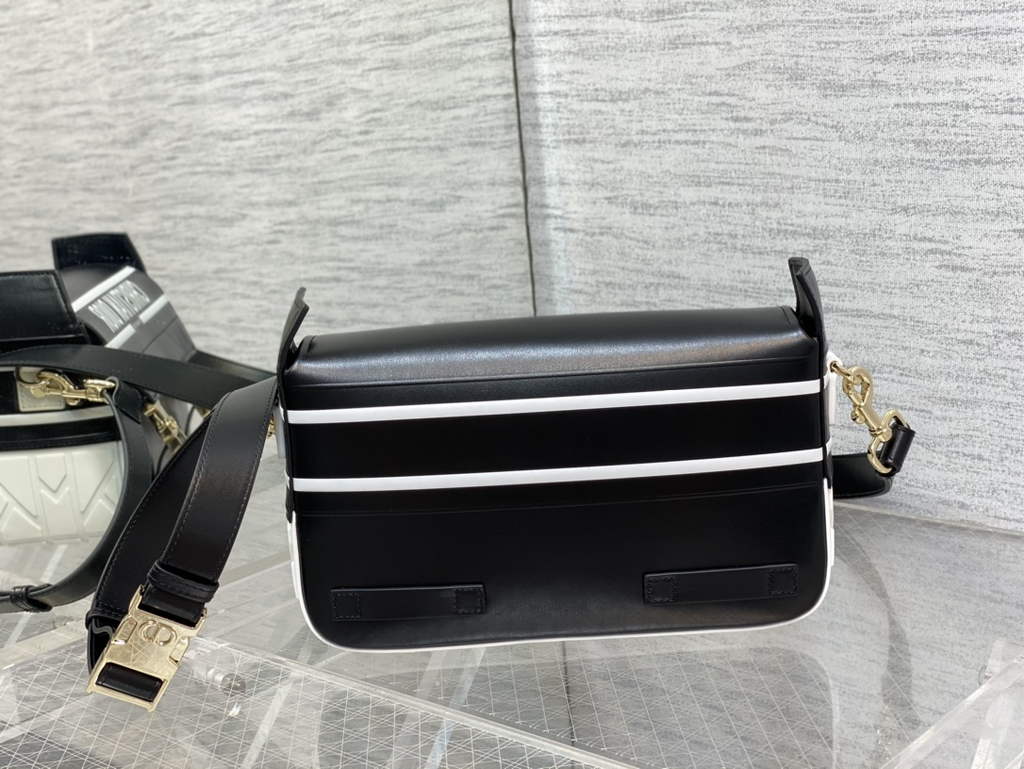 Dior Small Diorcamp Bag M1243 Black and White Smooth Calfskin - Default Title - View 6