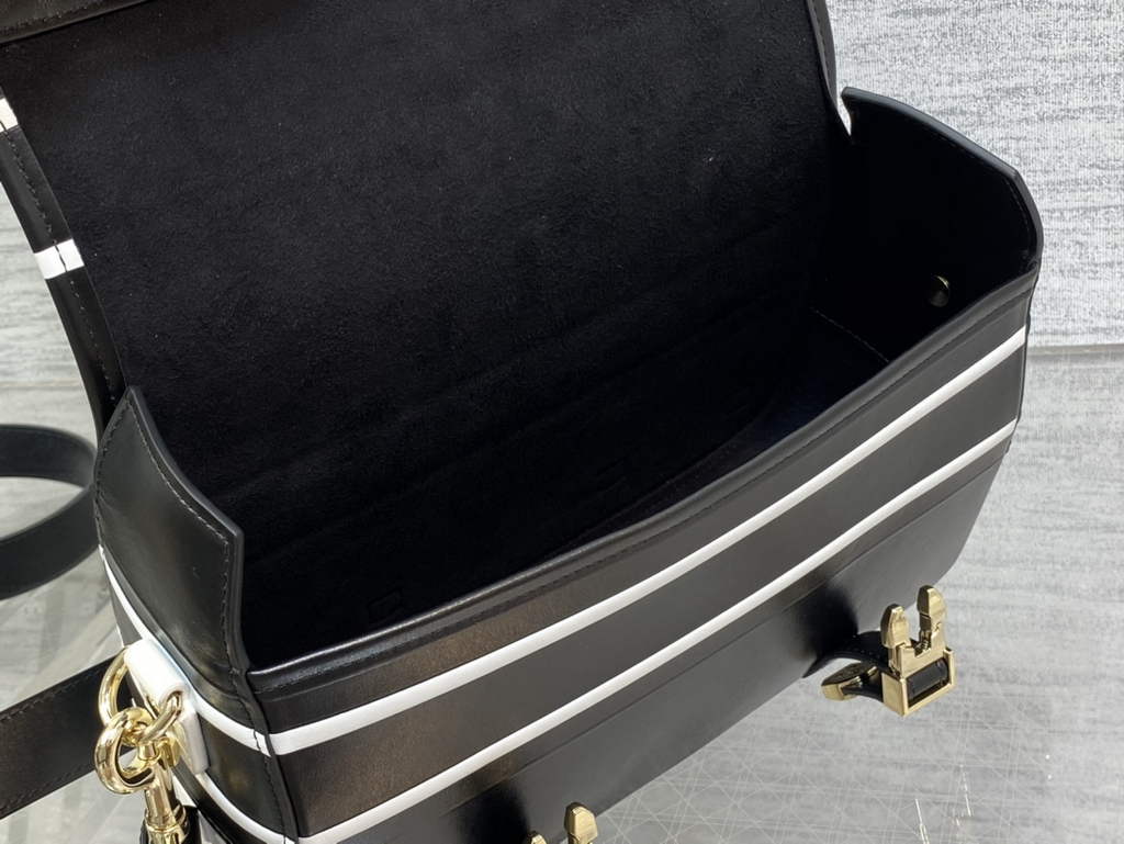 Dior Small Diorcamp Bag M1243 Black and White Smooth Calfskin - Default Title - View 9
