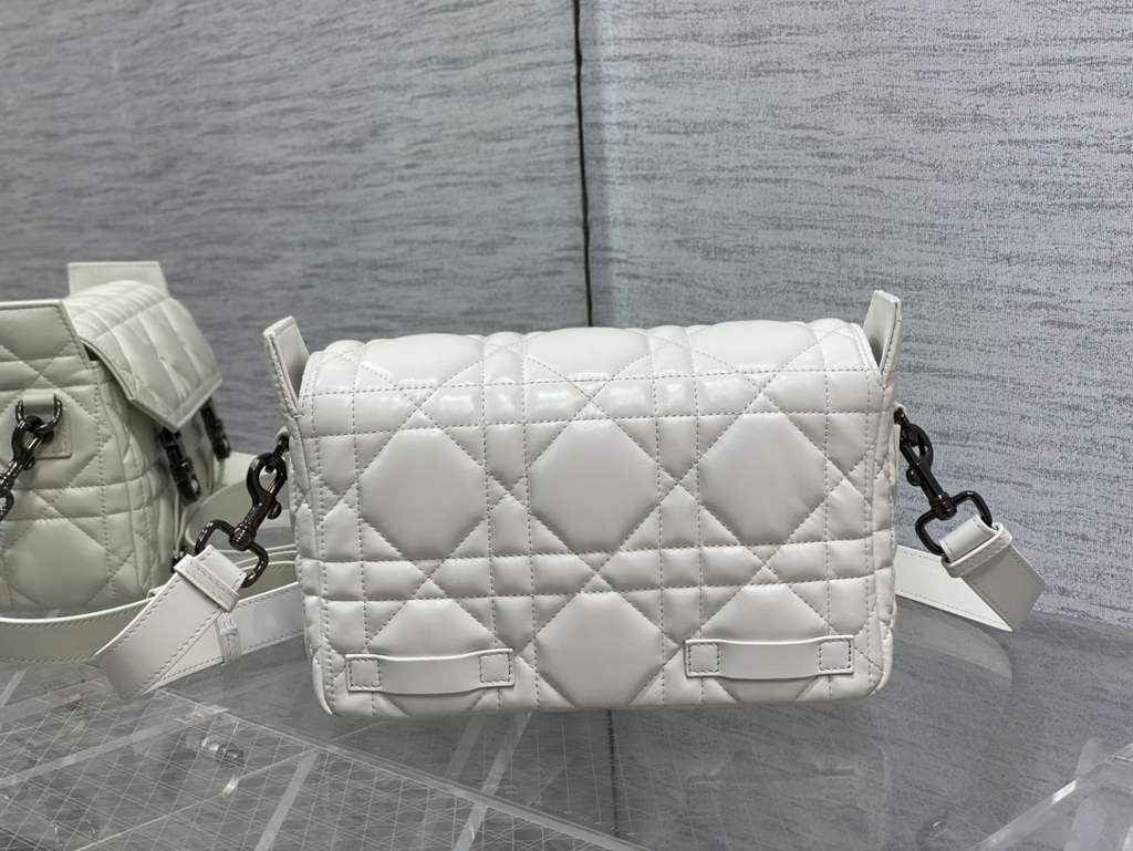 Dior Small Diorcamp Bag M1243 Latte Macrocannage Calfskin - Default Title - View 5