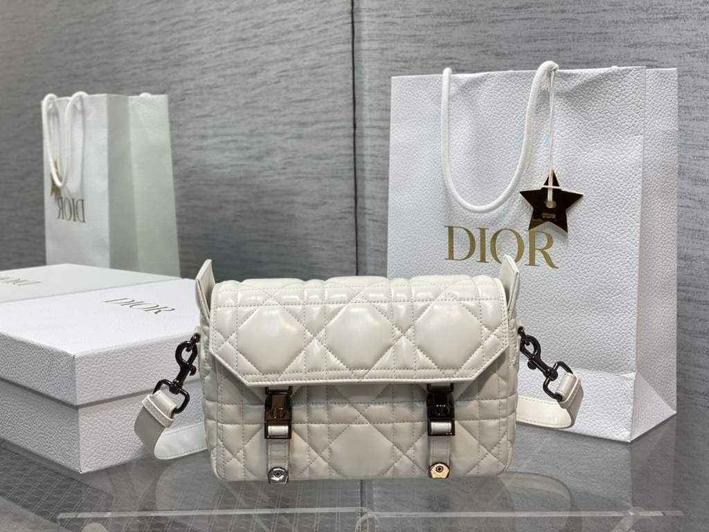 Dior Small Diorcamp Bag M1243 Latte Macrocannage Calfskin - Default Title - View 2