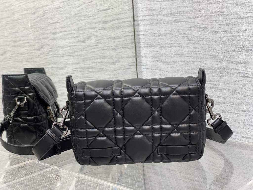 Dior Small Diorcamp Bag M1243 Black Macrocannage Calfskin - Default Title - View 5