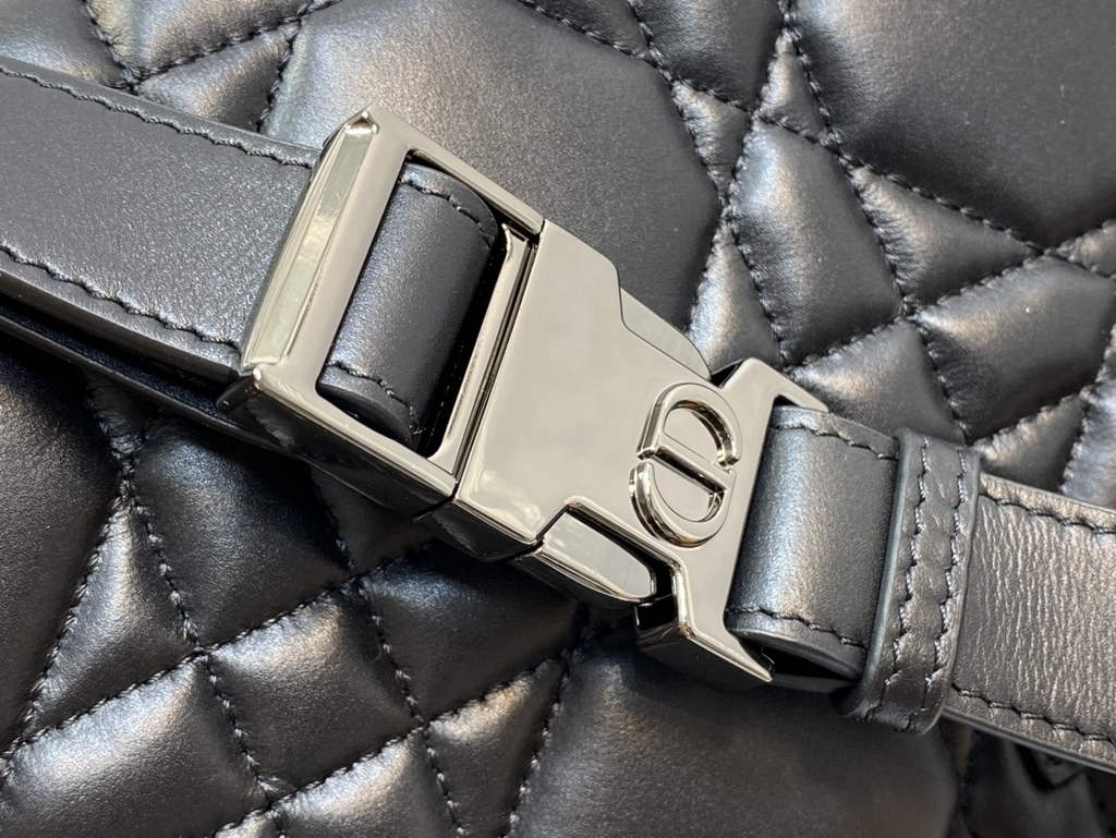 Dior Small Diorcamp Bag M1243 Black Macrocannage Calfskin - Default Title - View 7