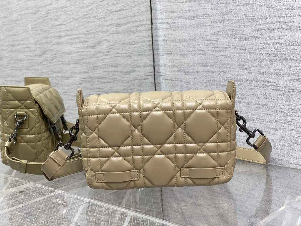 Dior Small Diorcamp Bag M1243 Hazelnut Macrocannage Calfskin - Default Title - View 5