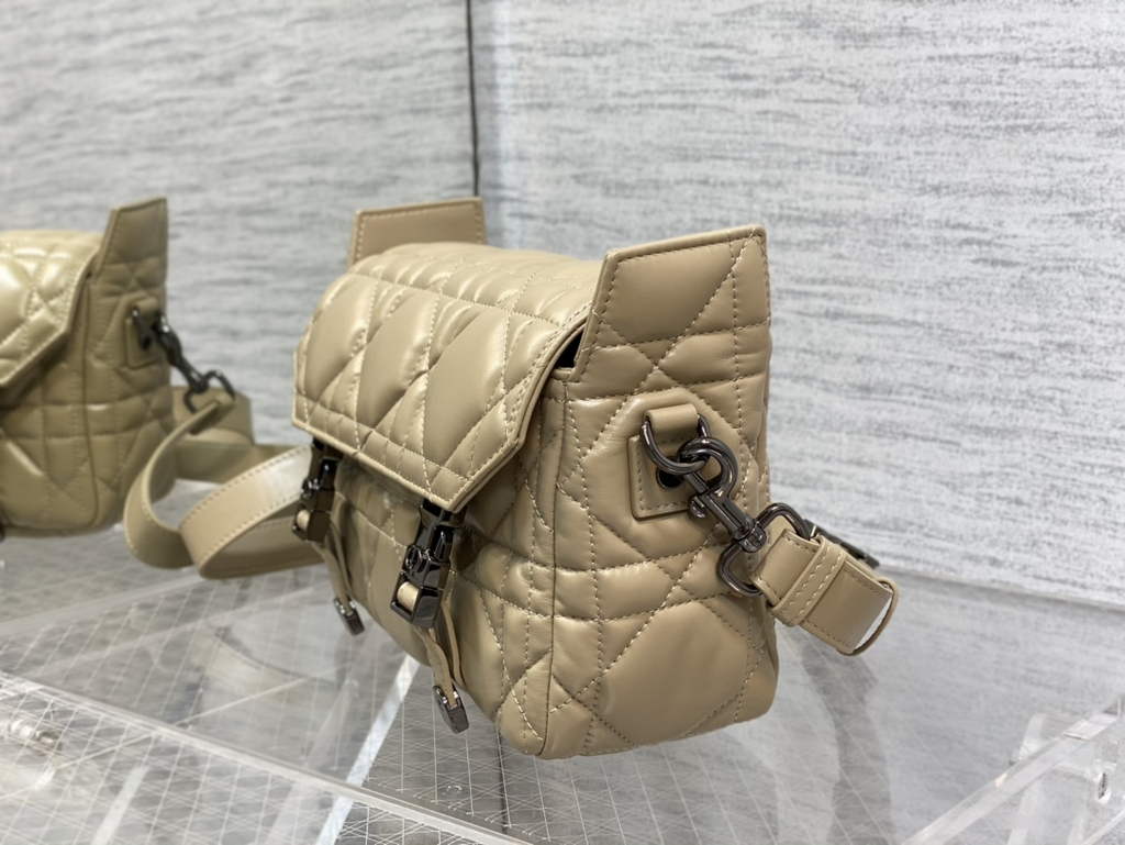 Dior Small Diorcamp Bag M1243 Hazelnut Macrocannage Calfskin - Default Title - View 6