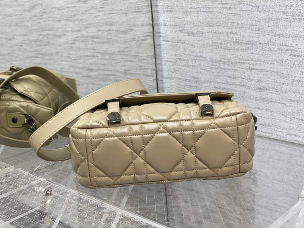 Dior Small Diorcamp Bag M1243 Hazelnut Macrocannage Calfskin - Default Title - View 8