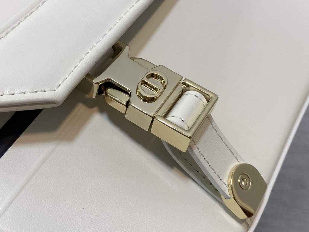 Dior Small Diorcamp Bag M1243 White and Blue Smooth Calfskin - Default Title - View 5