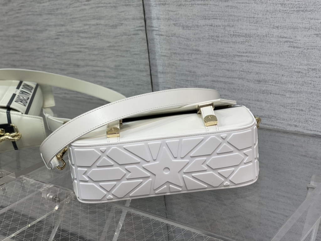 Dior Small Diorcamp Bag M1243 White and Blue Smooth Calfskin - Default Title - View 8