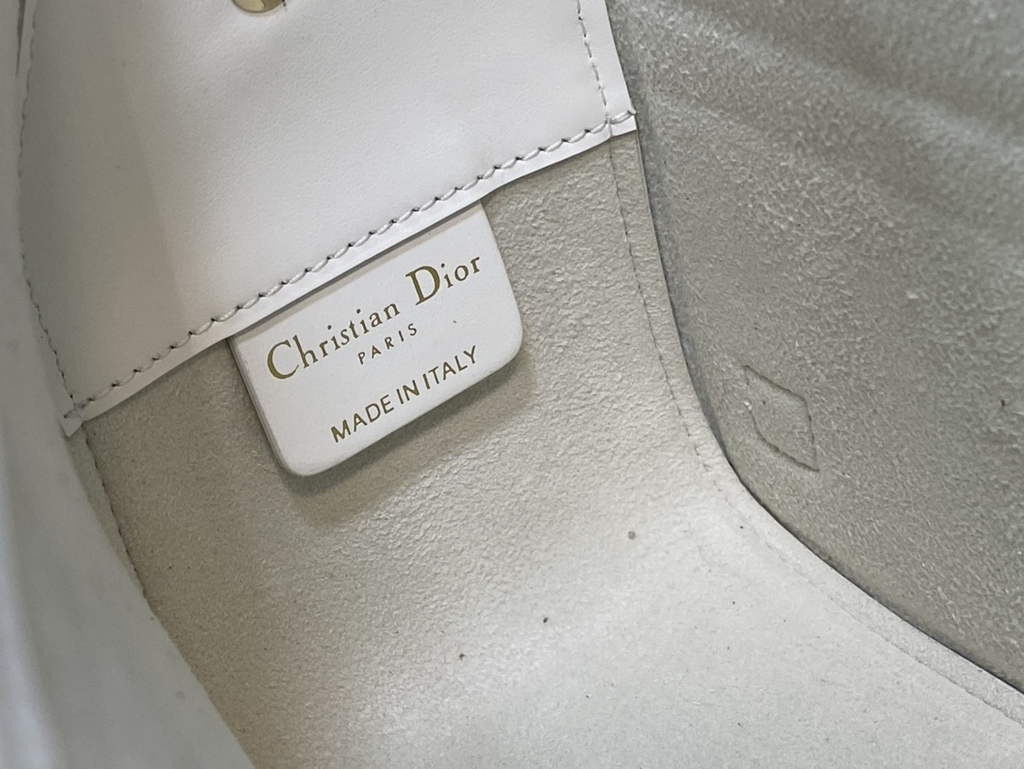 Dior Small Diorcamp Bag M1243 White and Blue Smooth Calfskin - Default Title - View 10