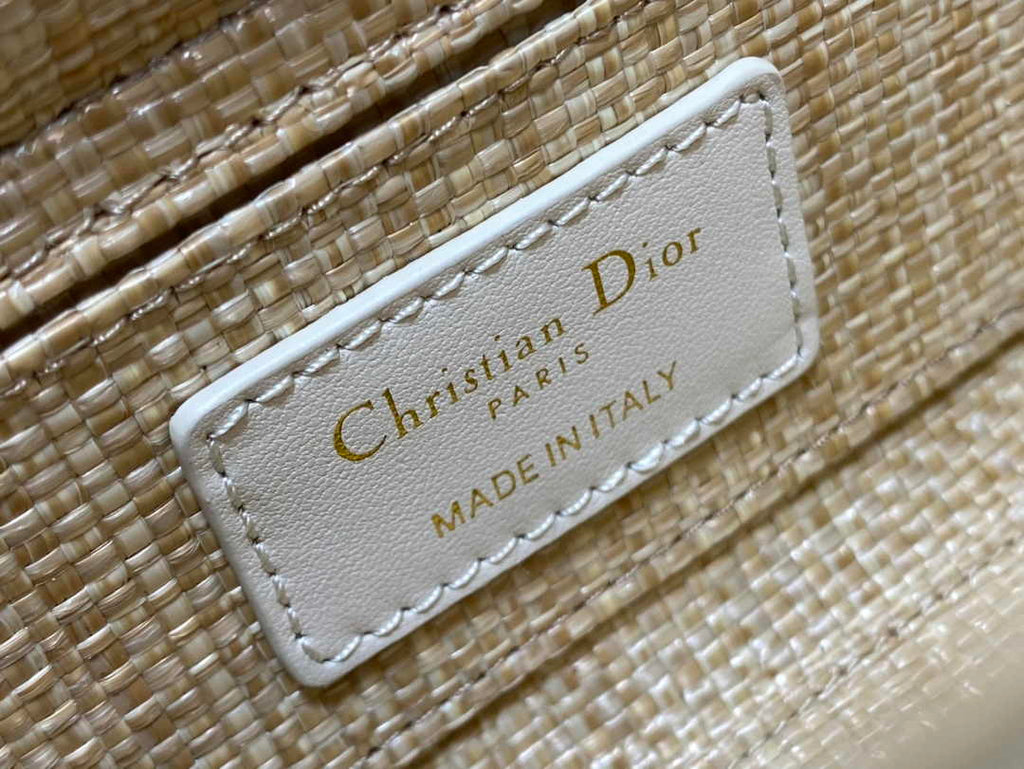 Dior Small Lady D-Joy Bag M0613 Apricot Cannage Cotton - Default Title - View 9