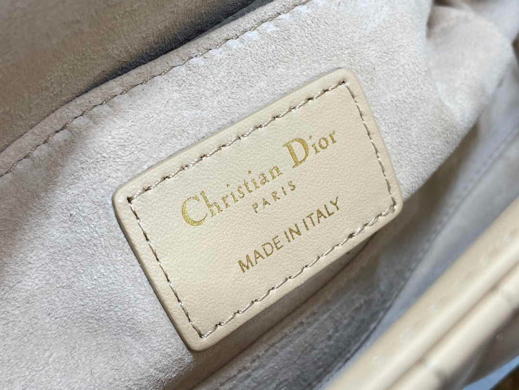 Dior Small Lady D-Joy Bag M0613 Apricot Cannage Lambskin - Default Title - View 9