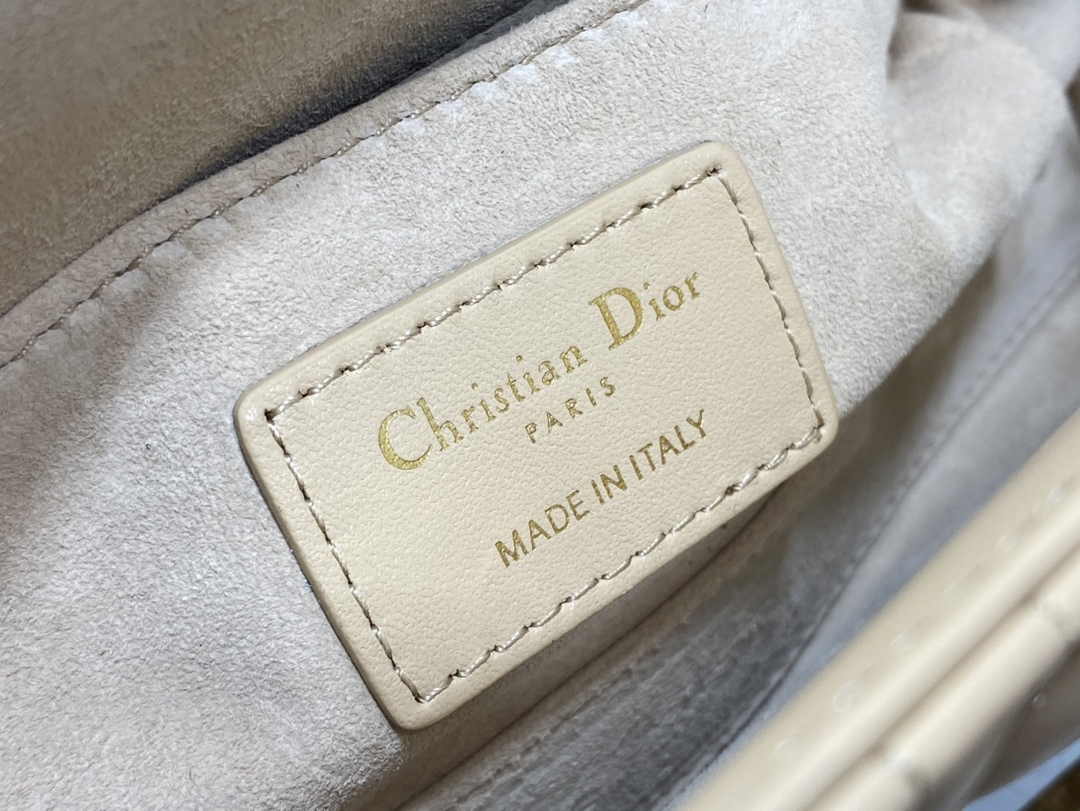 Dior Small Lady D-Joy Bag M0613 Apricot Cannage Lambskin - Default Title - View 9