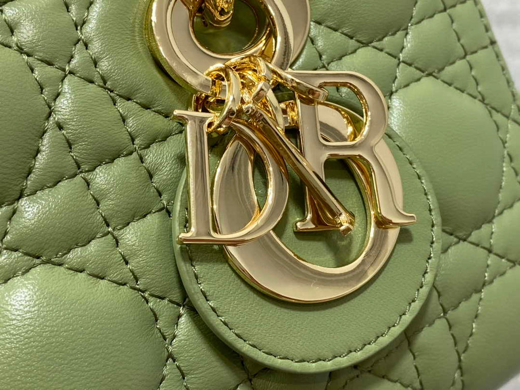 Dior Small Lady D-Joy Bag M0613 Green Cannage Lambskin - Default Title - View 7