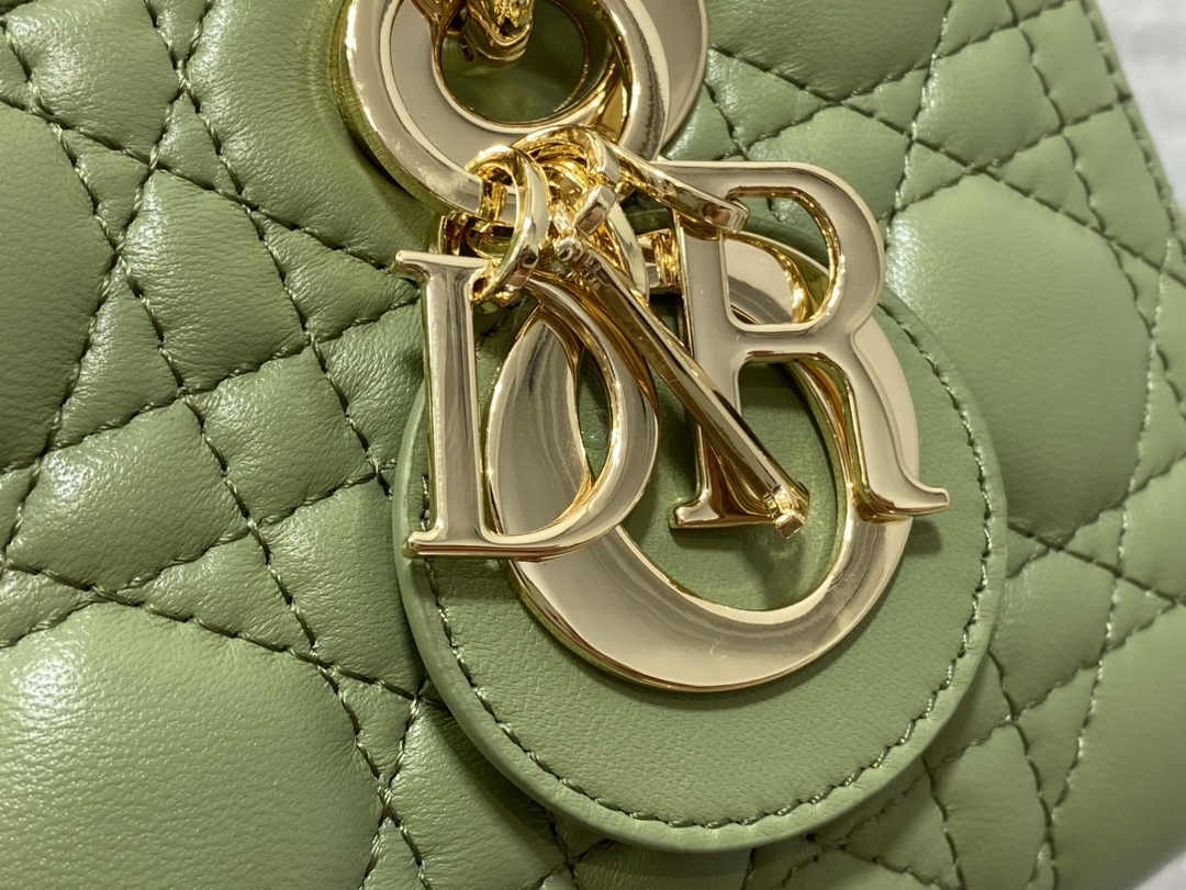 Dior Small Lady D-Joy Bag M0613 Green Cannage Lambskin - Default Title - View 7