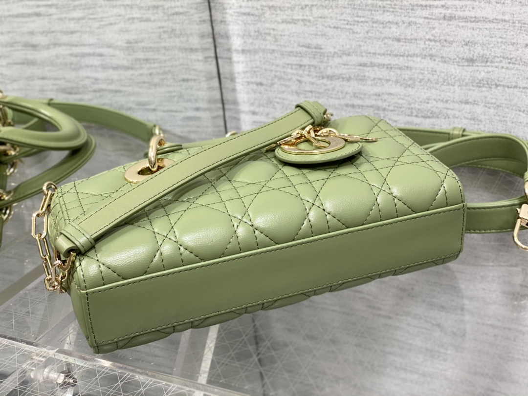 Dior Small Lady D-Joy Bag M0613 Green Cannage Lambskin - Default Title - View 4