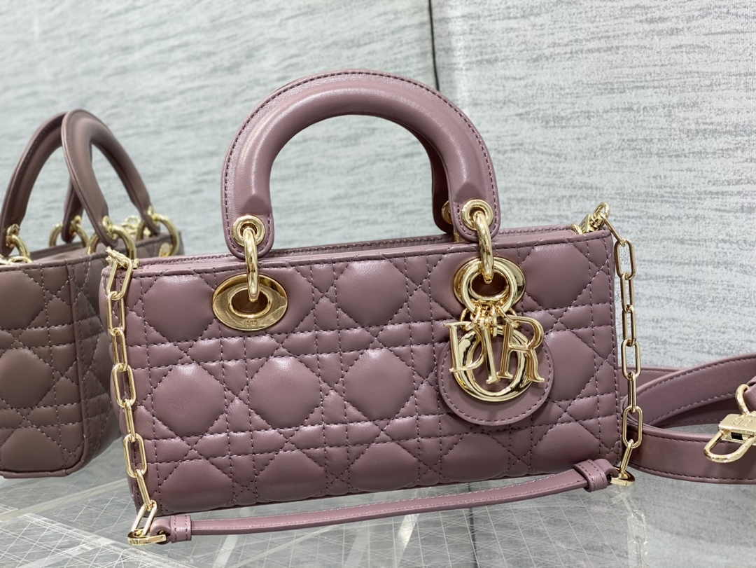 Dior Small Lady D-Joy Bag M0613 Purple Cannage Lambskin - Default Title - View 2