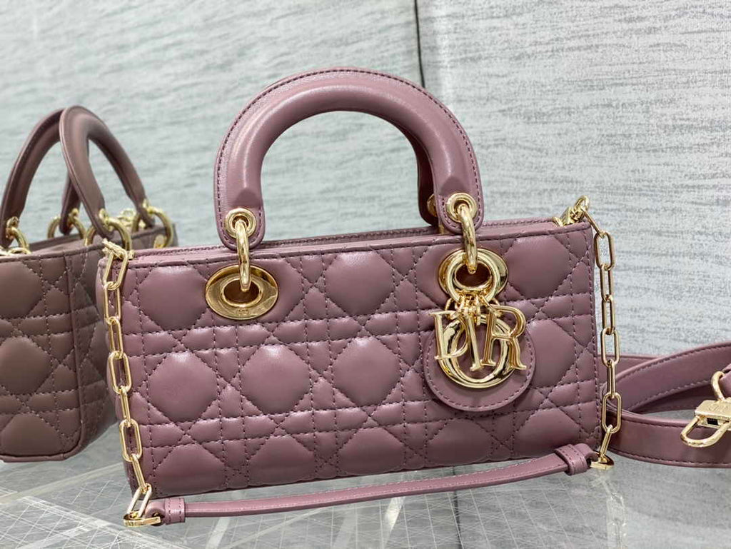 Dior Small Lady D-Joy Bag M0613 Purple Cannage Lambskin - Default Title - View 2