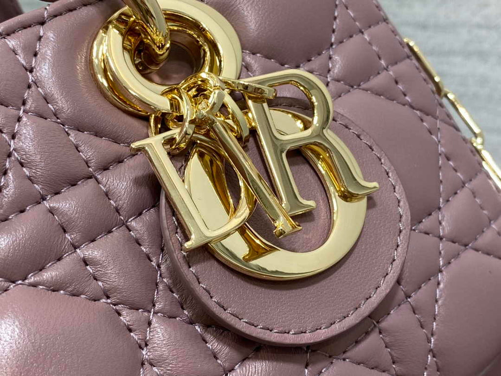 Dior Small Lady D-Joy Bag M0613 Purple Cannage Lambskin - Default Title - View 5