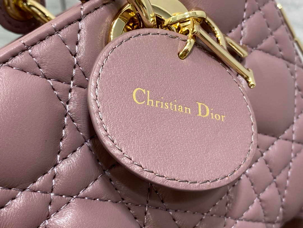 Dior Small Lady D-Joy Bag M0613 Purple Cannage Lambskin - Default Title - View 6