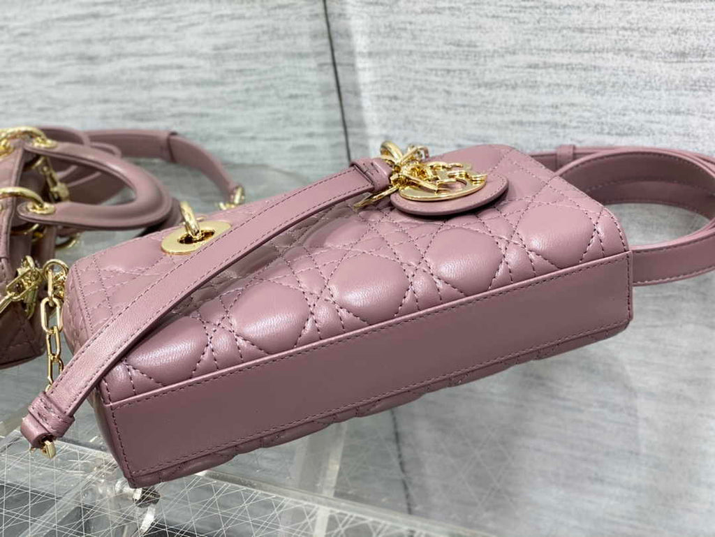 Dior Small Lady D-Joy Bag M0613 Purple Cannage Lambskin - Default Title - View 8