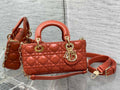 Dior Small Lady D-Joy Bag M0613 Brown Cannage Lambskin - Default Title - View 1