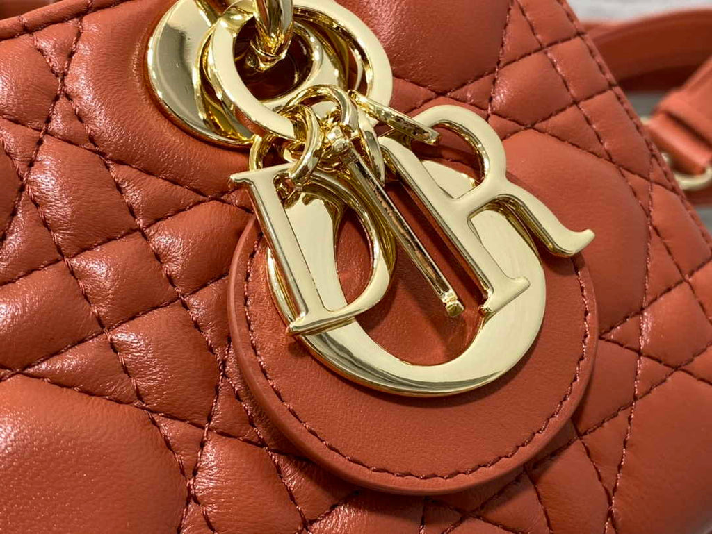 Dior Small Lady D-Joy Bag M0613 Brown Cannage Lambskin - Default Title - View 7