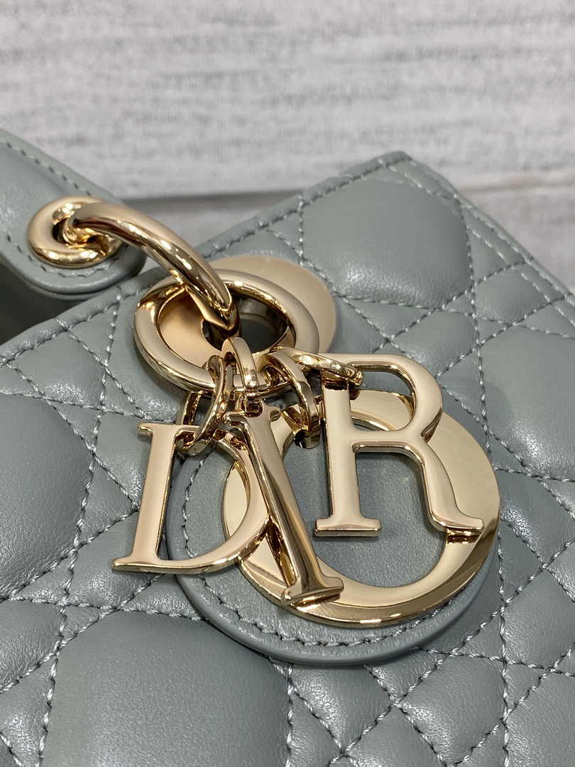 Dior Small Lady D-Joy Bag M0613 Dark Gray Cannage Lambskin - Default Title - View 3