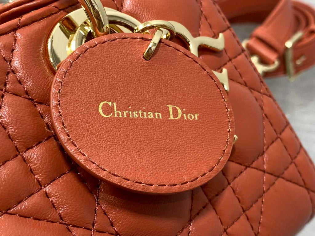 Dior Small Lady D-Joy Bag M0613 Brown Cannage Lambskin - Default Title - View 8
