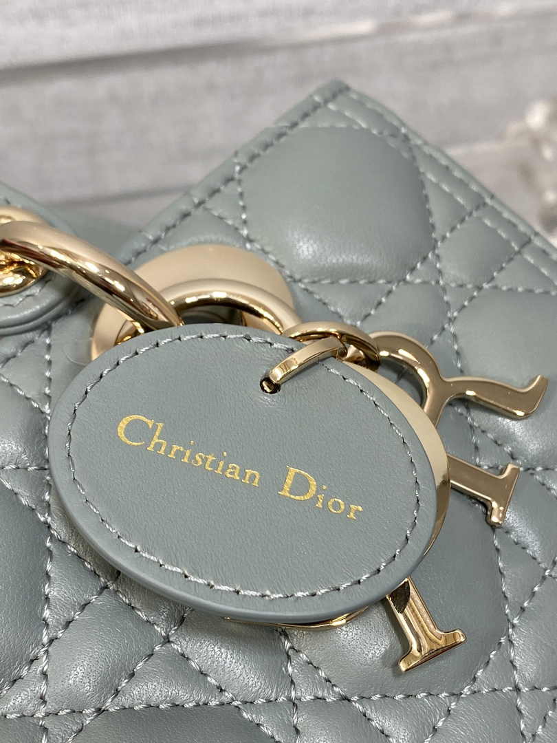 Dior Small Lady D-Joy Bag M0613 Dark Gray Cannage Lambskin - Default Title - View 4
