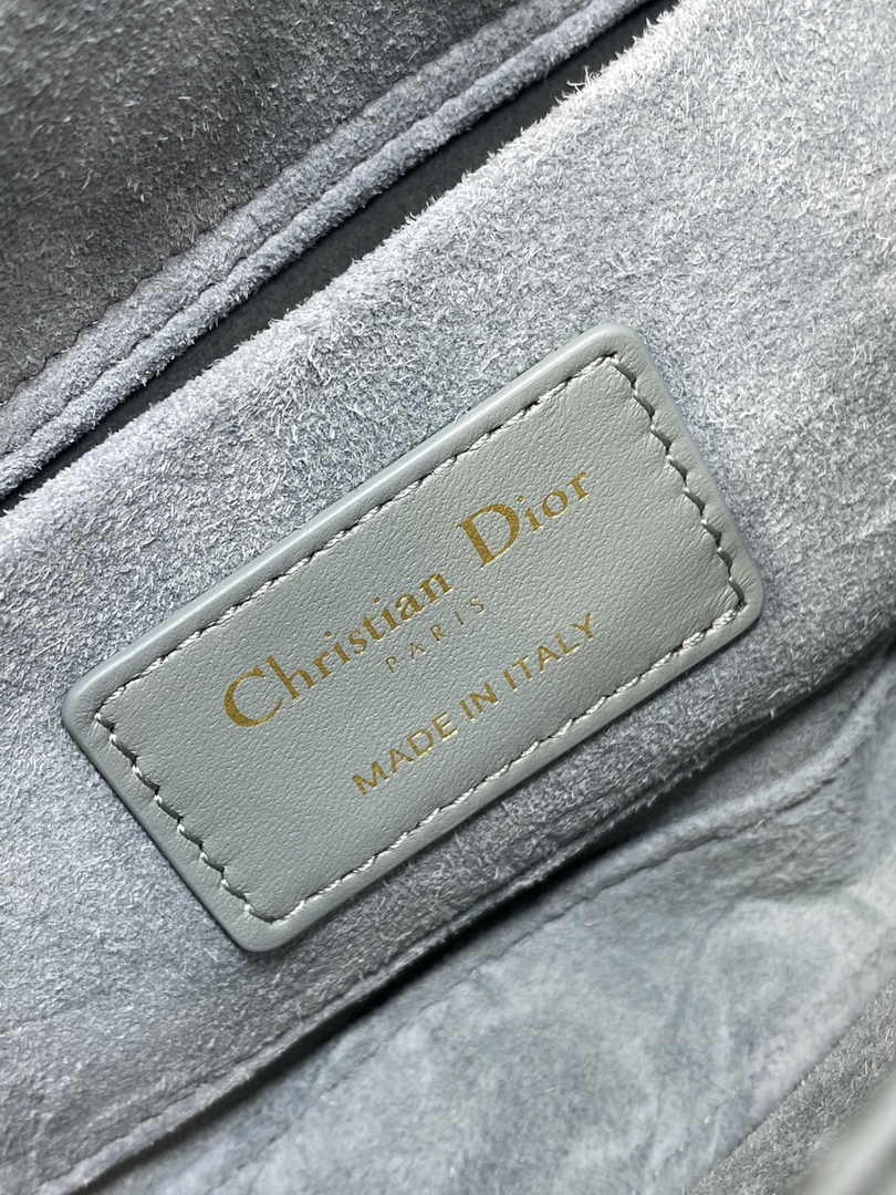 Dior Small Lady D-Joy Bag M0613 Dark Gray Cannage Lambskin - Default Title - View 8