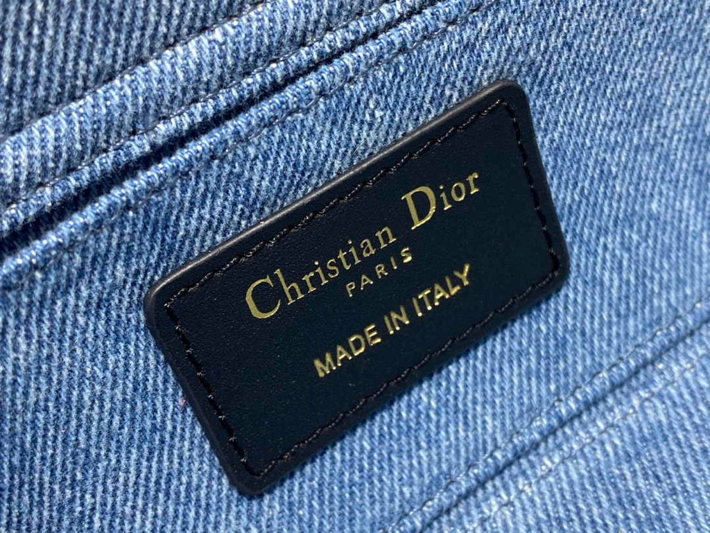 Dior Small Lady D-Joy Bag M0613 Blue Cannage Cotton - Default Title - View 9