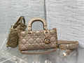Dior Small Lady D-Joy Bag M0613 Light Pink Cannage Lambskin - Default Title - View 1